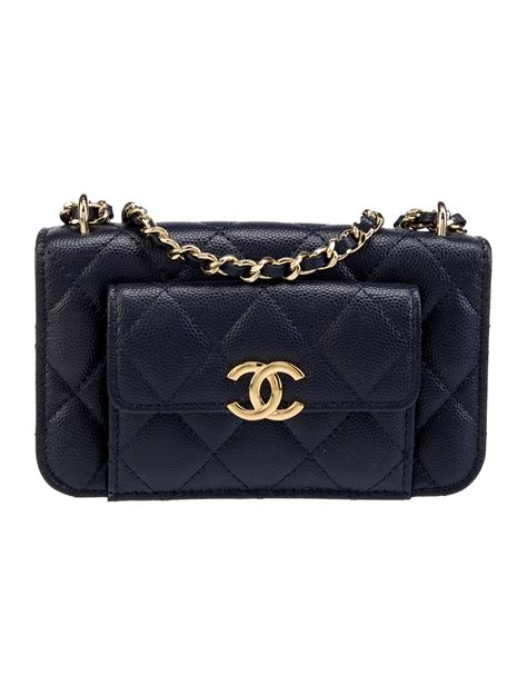 Chanel 2023 Quilted Camellia Clutch w/ Chain 